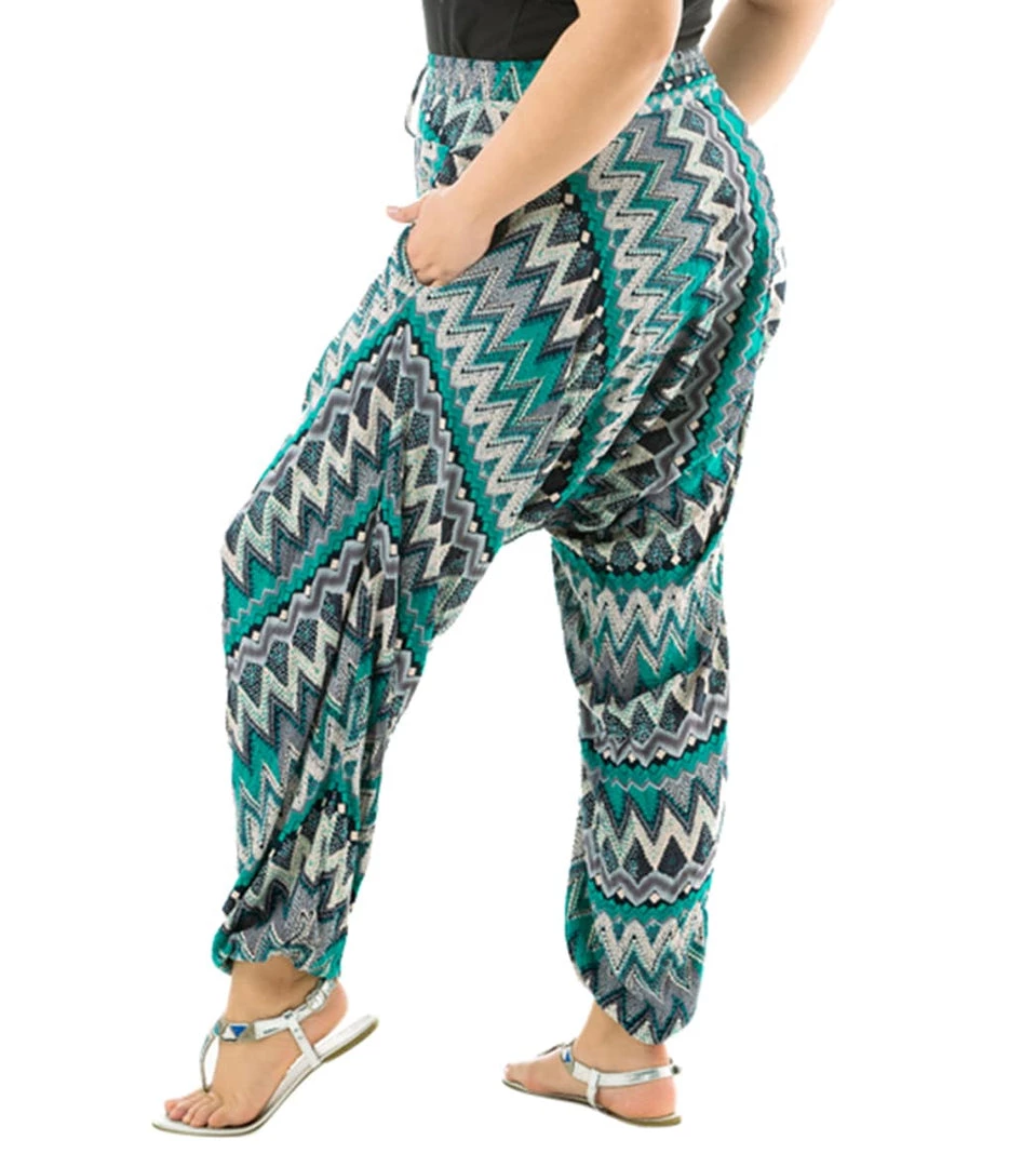 Buddha Pants Zag Harem Pants Green Zags CLOTHING 4 Buddha Pants Zag Harem Pants Green Zags CLOTHING