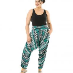 Buddha Pants Zag Harem Pants Green Zags CLOTHING 9 Buddha Pants Zag Harem Pants Green Zags CLOTHING
