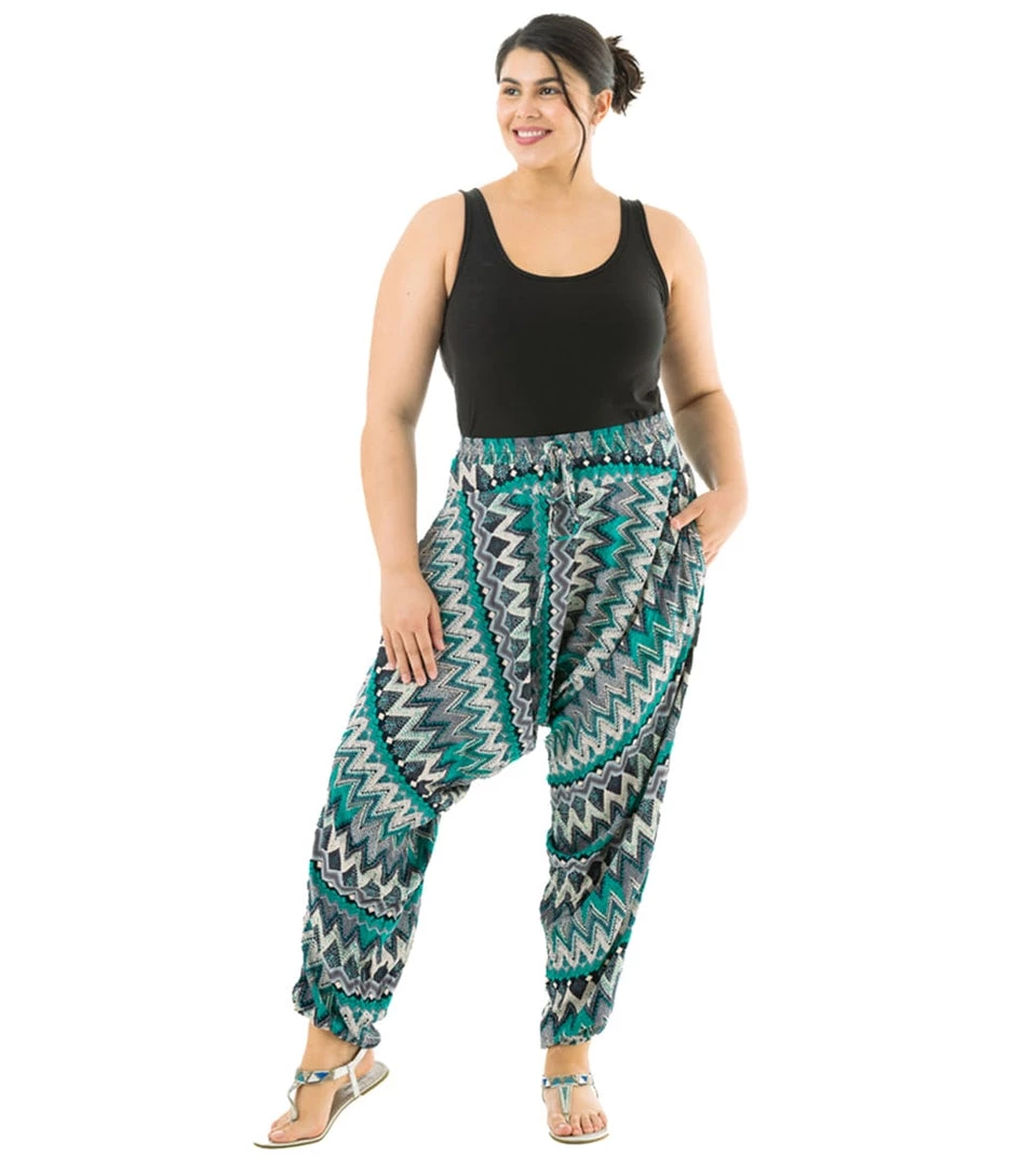 Buddha Pants Zag Harem Pants Green Zags CLOTHING 5 Buddha Pants Zag Harem Pants Green Zags CLOTHING