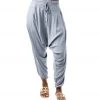 CLOTHING Buddha Pants Summer Flair Harem Pants Grey