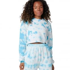 CLOTHING NUX Don't Stop Organic Crop Pullover Crystal Cloud