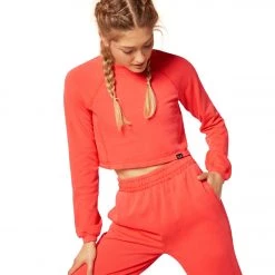 NUX Don't Stop Organic Crop Pullover Candy