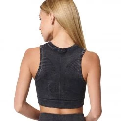 NUX One By One Mineral Wash Crop Top Black Wash