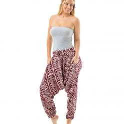 Buddha Pants Tribal Harem Pants Red Tribal CLOTHING