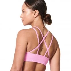 NUX Levitate Seamless Mineral Wash Yoga Sports Bra Knockout Pink