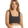 Free People Good Karma Square Neck Sports Bra Black 1 Free People Good Karma Square Neck Sports Bra Black