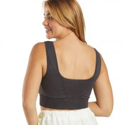 Free People Good Karma Square Neck Sports Bra Black