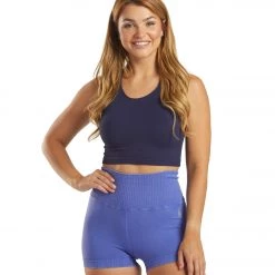 Free People Cropped Run Yoga Tank Deepest Navy