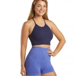 Free People Cropped Run Yoga Tank Deepest Navy