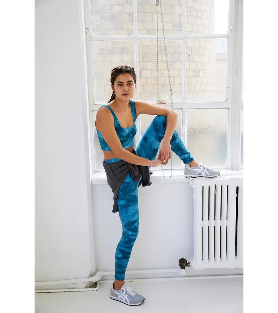 Free People Good Karma Tie Dye Yoga Leggings Blue Peacock CLOTHING 8 Free People Good Karma Tie Dye Yoga Leggings Blue Peacock CLOTHING