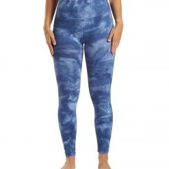 Free People Good Karma Tie Dye Yoga Leggings Rouge Blue