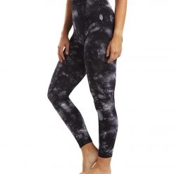 Free People Good Karma Tie Dye Yoga Leggings Black CLOTHING 10 Free People Good Karma Tie Dye Yoga Leggings Black CLOTHING