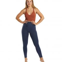 CLOTHING Free People Good Karma Yoga Leggings Deepest Navy