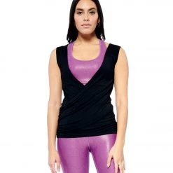 Electric Yoga Wrap Tank Black