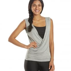 CLOTHING Electric Yoga Wrap Tank Heather