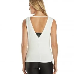 CLOTHING Electric Yoga Wrap Tank White 11 CLOTHING Electric Yoga Wrap Tank White