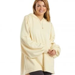 Free People Close Call Zip Hoodie Brushed Sail CLOTHING