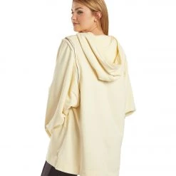 Free People Close Call Zip Hoodie Brushed Sail CLOTHING