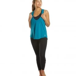 Free People Keep Rolling Tank Blue Peacock CLOTHING