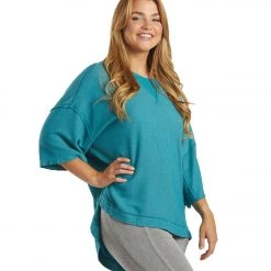 CLOTHING Free People Rugby Match Short Sleeve Tee Surf