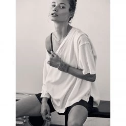 CLOTHING Free People Rugby Match Short Sleeve Tee Brushed Sail