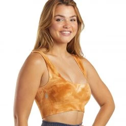 Free People Good Karma Bra Tie Dye Burnt Topaz