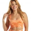 CLOTHING Free People Good Karma Bra Tie Dye Coral Clay
