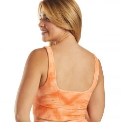 CLOTHING Free People Good Karma Bra Tie Dye Coral Clay