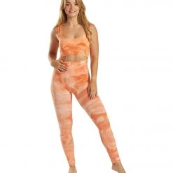 CLOTHING Free People Good Karma Bra Tie Dye Coral Clay