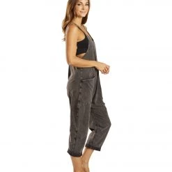 Free People Hot Shot Onesie Black