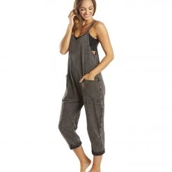 Free People Hot Shot Onesie Black