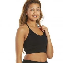 Spiritual Gangster Icon T-Back Sports Bra Black