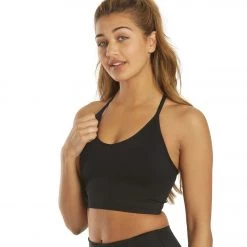Spiritual Gangster Icon T-Back Sports Bra Black