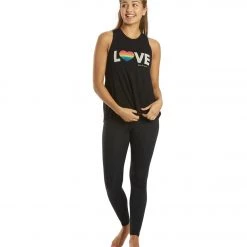 Spiritual Gangster Love Dream Tie Back Tank Black CLOTHING