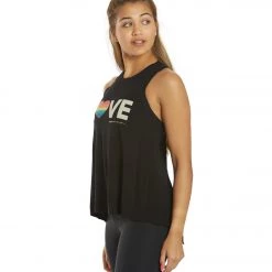 Spiritual Gangster Love Dream Tie Back Tank Black CLOTHING