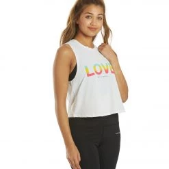 Spiritual Gangster Active Crop Tank White