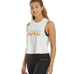 Spiritual Gangster Active Crop Tank White