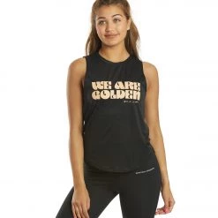 CLOTHING Spiritual Gangster Golden Active Muscle Tank