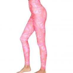 Spiritual Gangster Intent 7/8 High Waisted Leggings Pink Glow Print