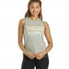 CLOTHING Spiritual Gangster Choose Happy Muscle Tank Heather Grey