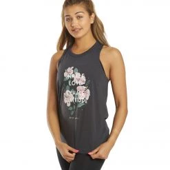 Spiritual Gangster Inhale Movement Tank Vintage Black CLOTHING