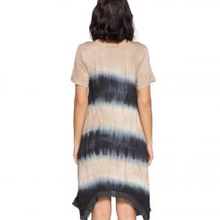 Yak & Yeti Dress Tie Dye With Front Pockets Mocha CLOTHING