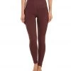 CLOTHING Everyday Yoga Uphold Cheetah High Waisted Leggings With Pockets 28" Burgundy Cheetah
