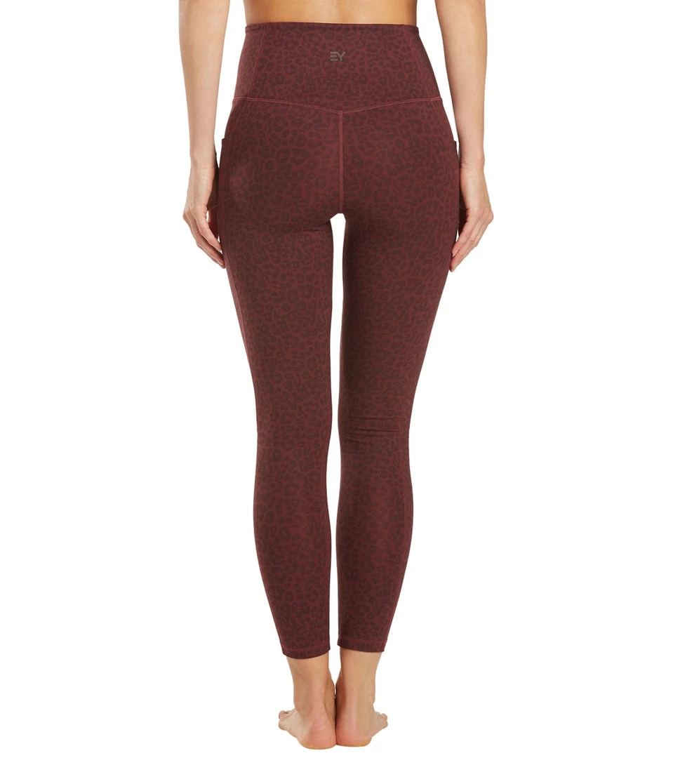 Everyday Yoga Uphold Cheetah High Waisted 7/8 Leggings With Pockets 25" Burgundy Cheetah CLOTHING 5 Everyday Yoga Uphold Cheetah High Waisted 7/8 Leggings With Pockets 25" Burgundy Cheetah CLOTHING
