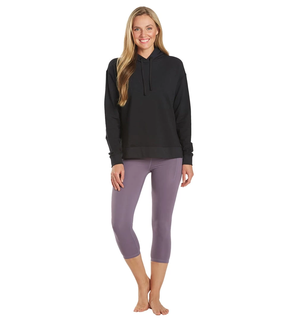 Everyday Yoga Uphold Solid High Waisted Capri Leggings With Pockets 21" Purple Taupe CLOTHING 6 Everyday Yoga Uphold Solid High Waisted Capri Leggings With Pockets 21" Purple Taupe CLOTHING