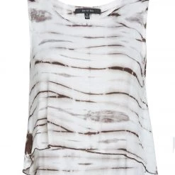 Yak & Yeti Crop Top Tie Dye Sleeveless Brown