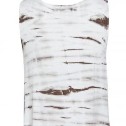 Yak & Yeti Crop Top Tie Dye Sleeveless Brown