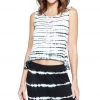 CLOTHING Yak & Yeti Crop Top Tie Dye Sleeveless Black