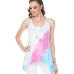 Yak & Yeti Top Tie Dye Double Pointed Hem