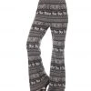 Yak & Yeti Elephant Print Pants Black/Beige CLOTHING